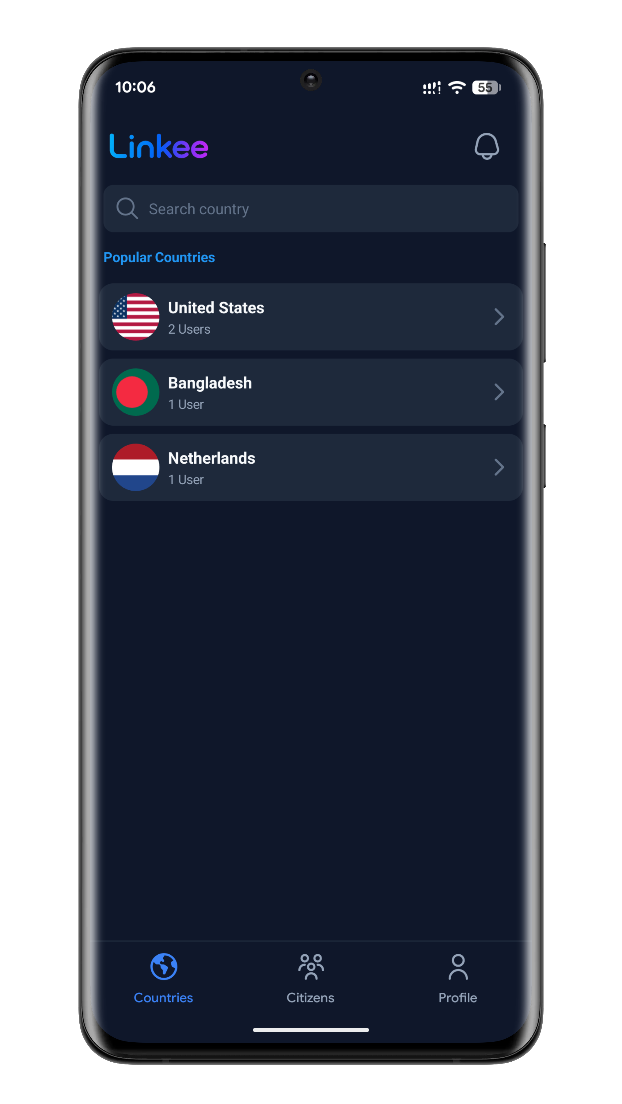 LinkeeApp Screen